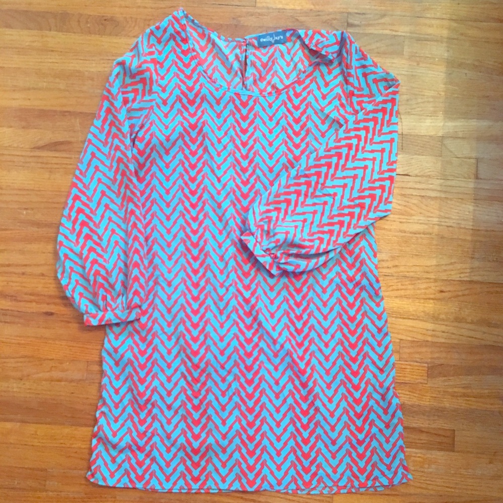 Willy Jay’s Blue and Red Dress - Size Large